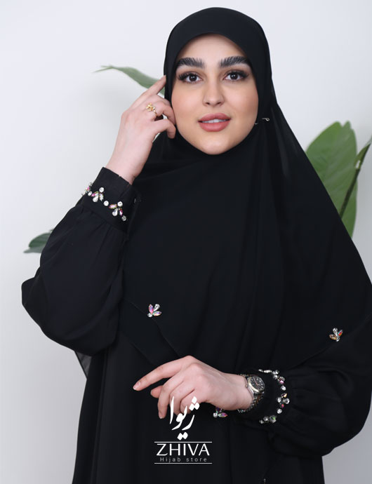 عبا سنگ دوزی لاله رنگی