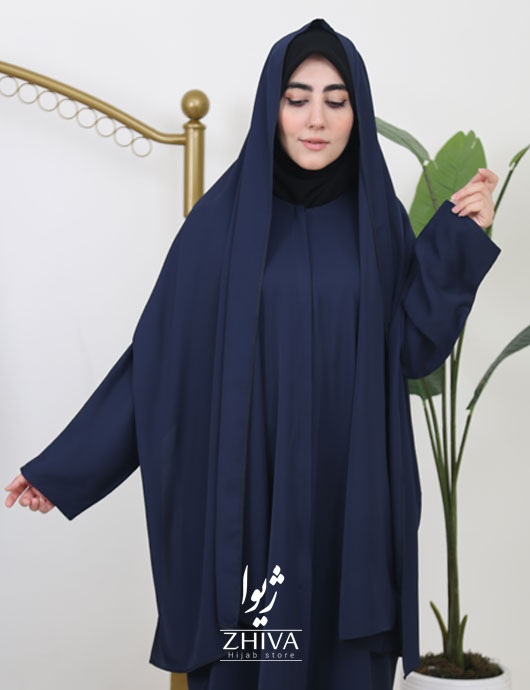 چادر ميزبان شالدار سرمه ای	