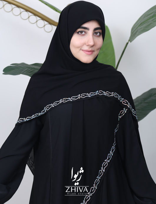 روسری حرير نگين كوبی گلبرگ