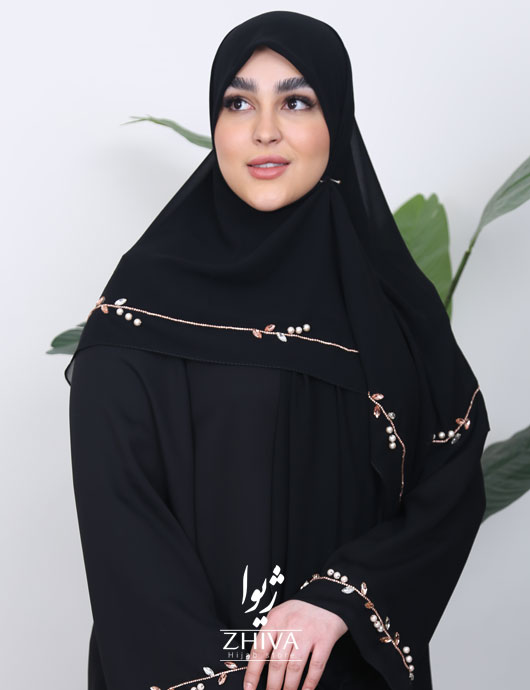 روسری سنگ دوزی گندم مسی