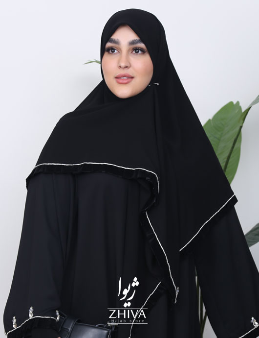 روسری سنگ دوزی پليسه مخمل