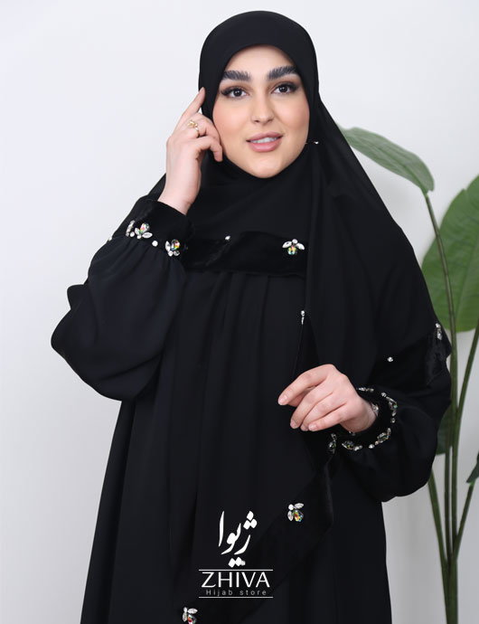 روسری سنگ دوزی الماس رنگی	
