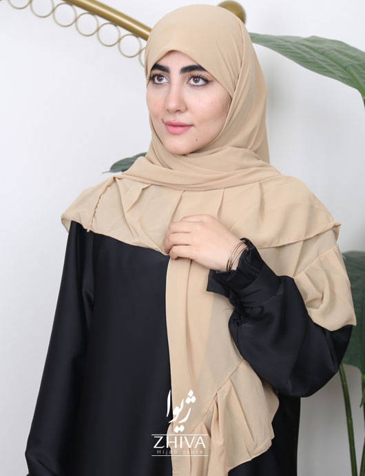 روسری کش دار مریم چین دار كرم