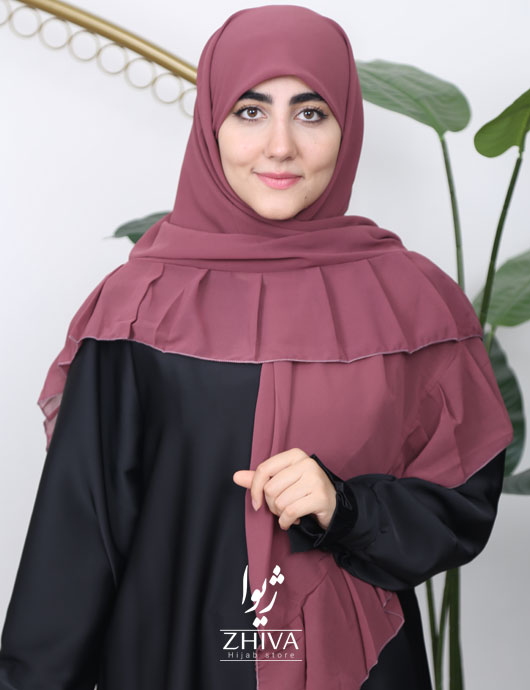 روسری کش دار مریم چین دار پوست پيازی