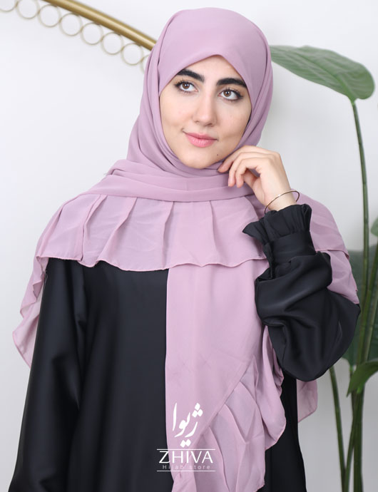 روسری کش دار مریم چین دار ياسی	