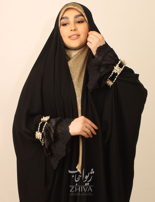 چادر عربی لوكس جواهردوزی مرواريد