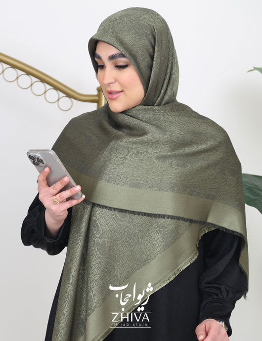 روسری لمه پوست ماری يشمی 2