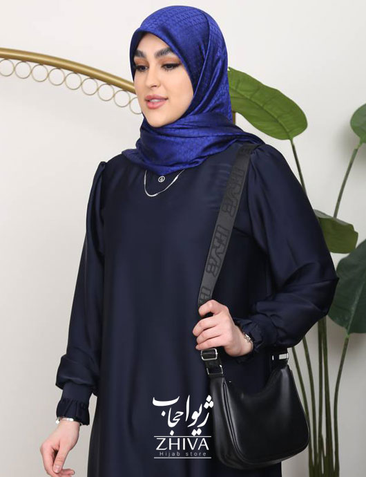 عبا افرا ساتن سرمه ای