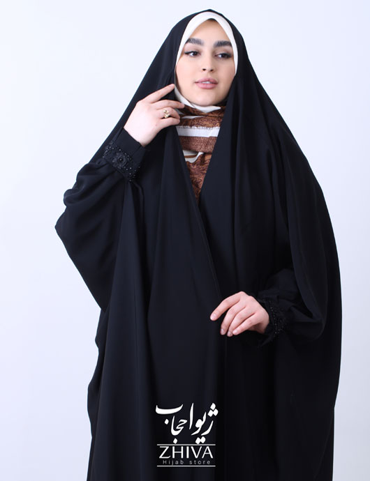 چادر عربی پلیسه جواهردوزی رز 