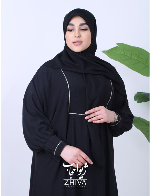 عبای نورا مغزی دوزی طلایی