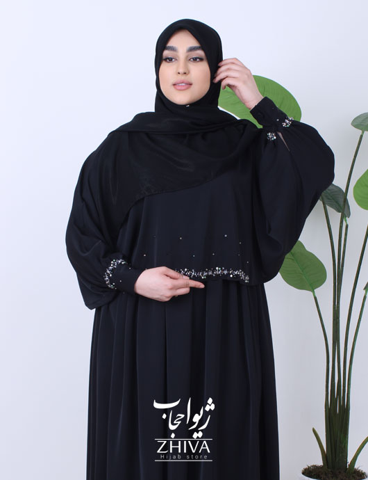 عبای جواهر دوزی ارغوان 