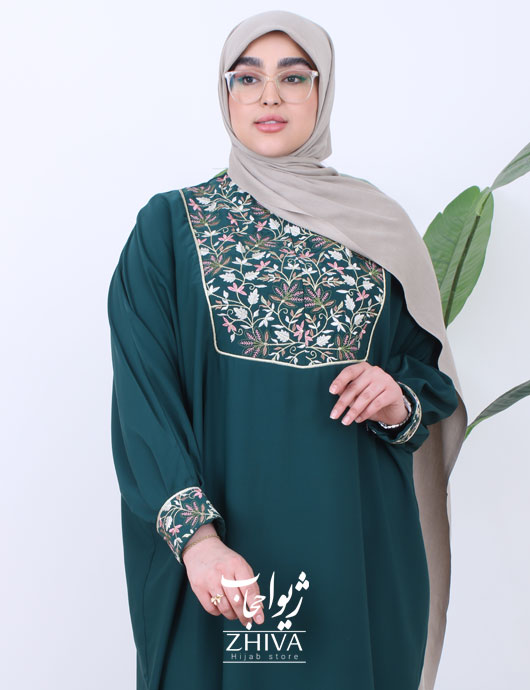 عبا خرج كار گلدوزی گلاره سبز