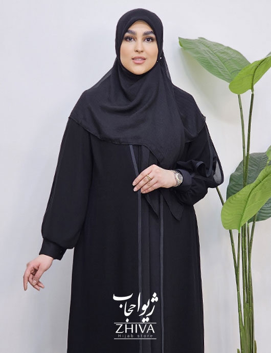 عبای دولايه جانان نوار مشكی