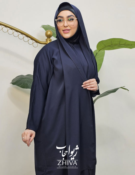 چادر ميزبان شالدار سرمه ای	