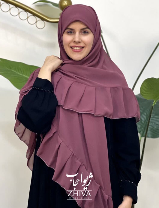 روسری کش دار مریم چین دار پوست پيازی