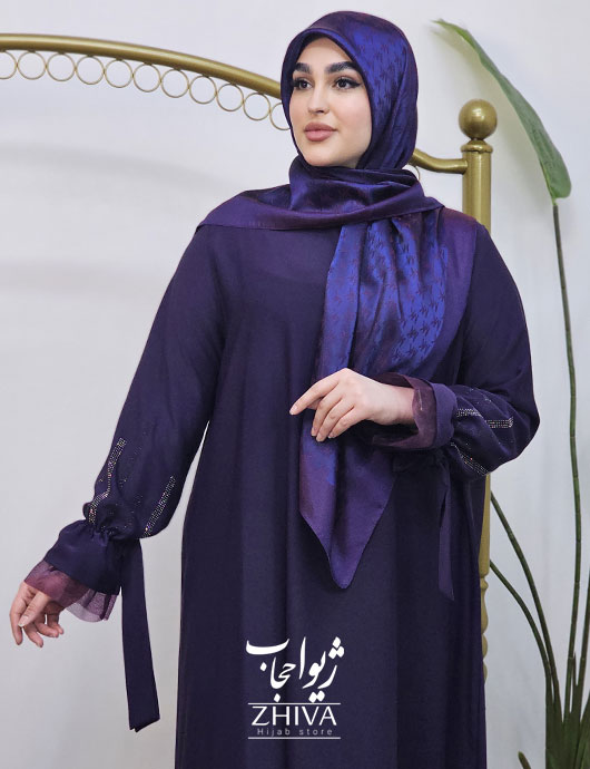 مانتو عبایی باران بنفش