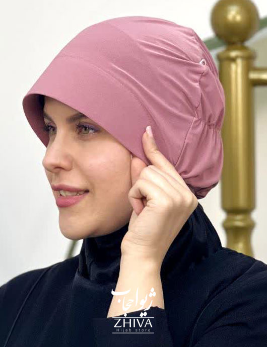 کلاه نقاب حجاب صورتی	2