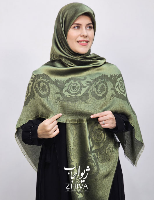 روسری لمه سبز كد 1