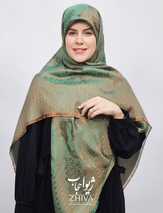 روسری لمه سبز كد 3	