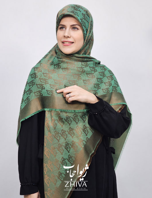روسری لمه سبز كد 4	