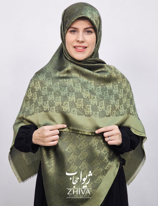 روسری لمه سبز كد 5	