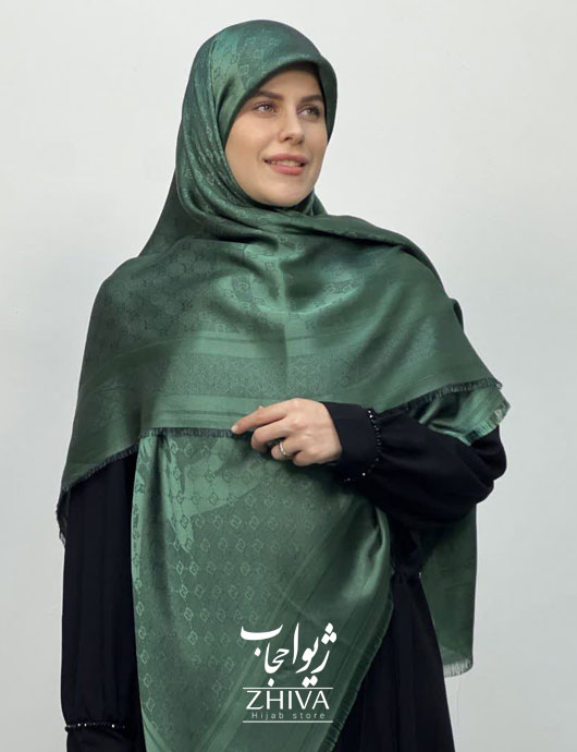 روسری لمه سبز كد 7