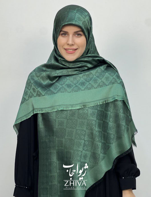 روسری لمه سبز كد 9	
