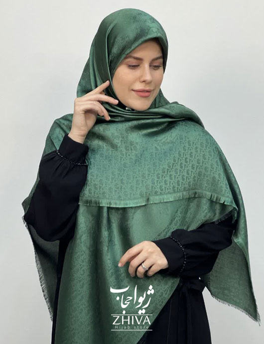 روسری لمه سبز كد 11	