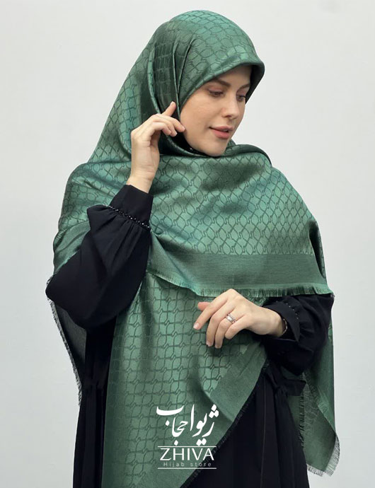 روسری لمه سبز كد 13	