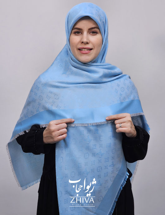 روسری لمه آبی كد 2	