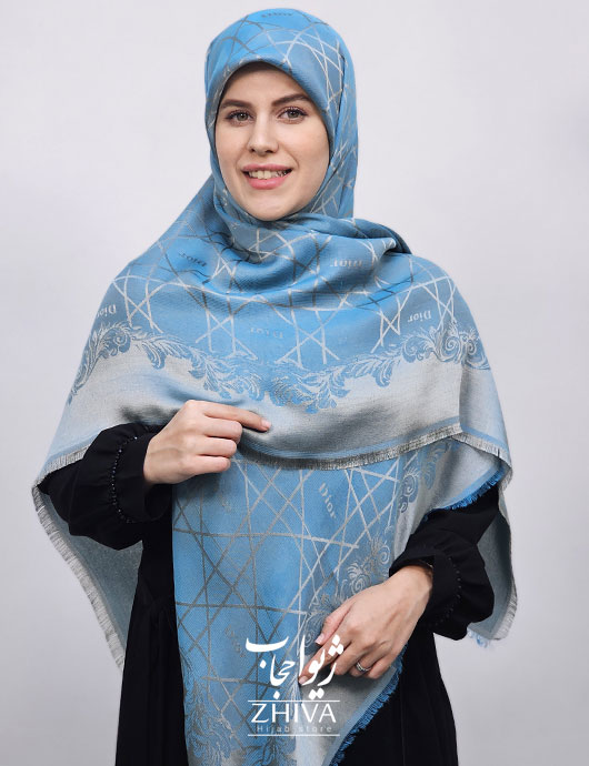 روسری لمه آبی كد 5	