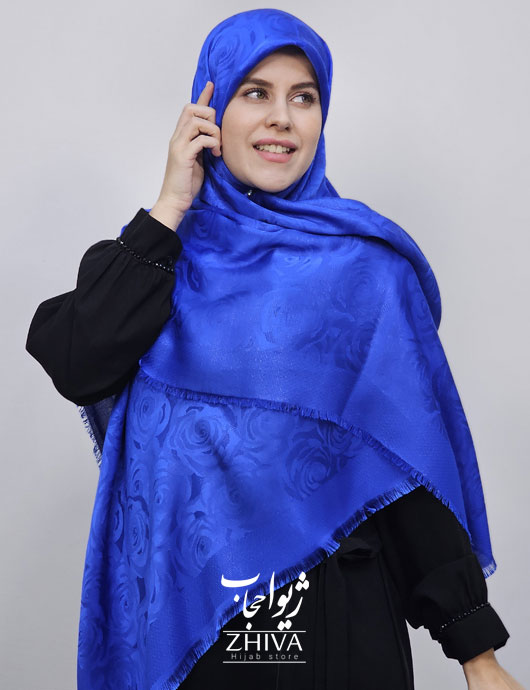 روسری لمه آبی كد 6	