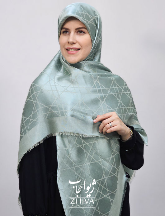 روسری لمه آبی كد 7