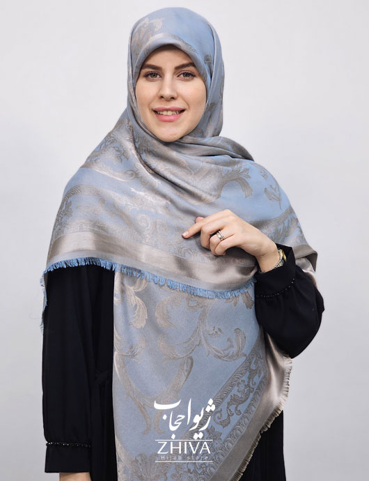 روسری لمه آبی كد 8	