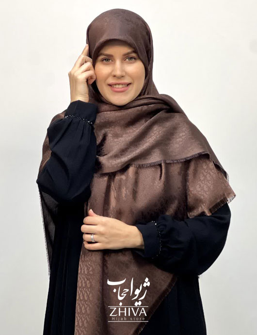 روسری لمه قهوه ای كد 3	