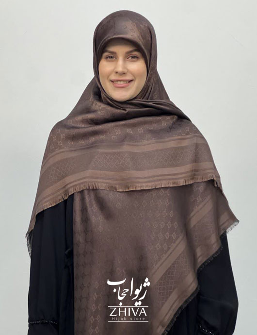 روسری لمه قهوه ای كد 11