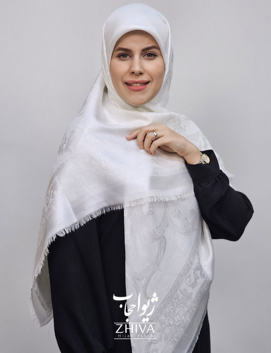 روسری لمه سفيد كد 6