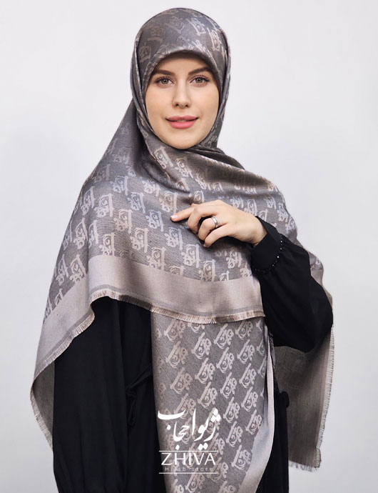 روسری لمه طوسی كد 8