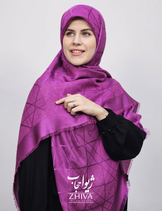 روسری لمه بنفش كد 4