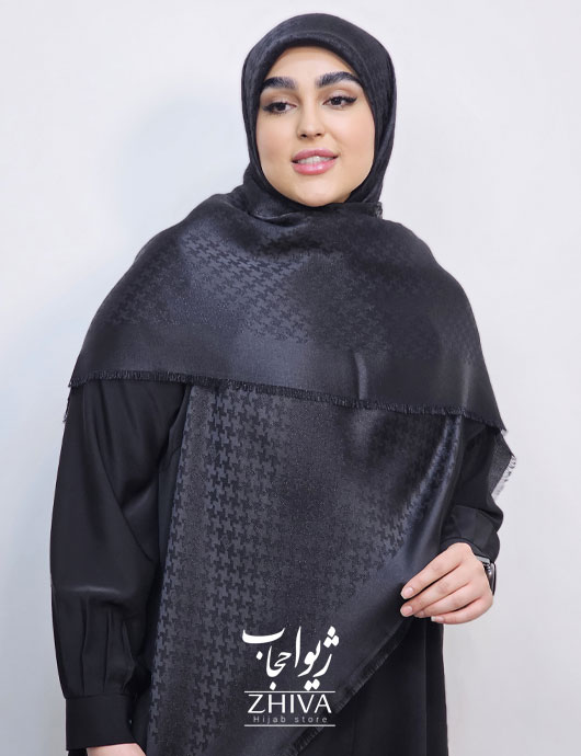  روسری لمه مشكی كد 1