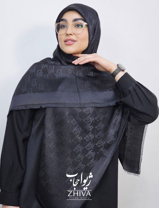  روسری لمه مشكی كد 2