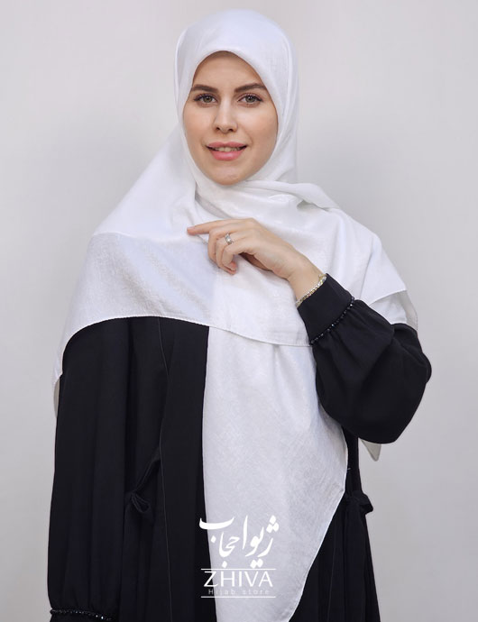 روسری كوپرا شاين دار سفيد