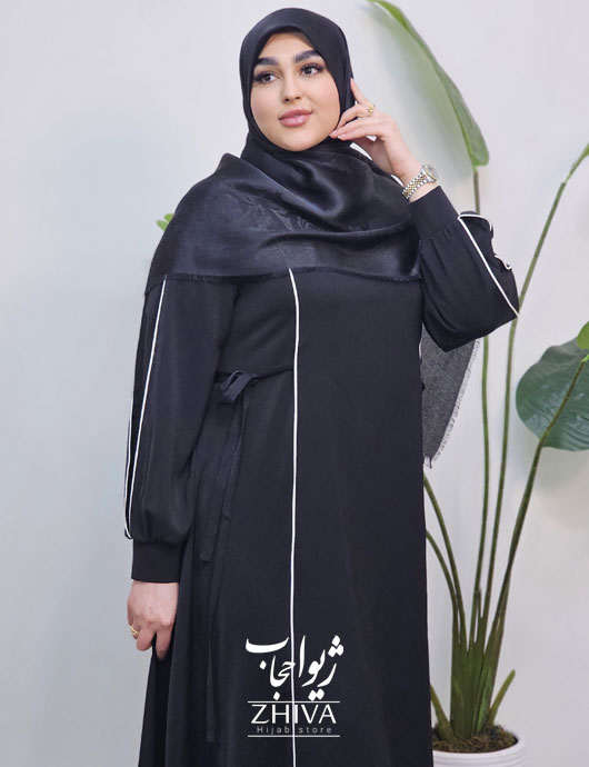 مانتو عبایی ترنم مشكی