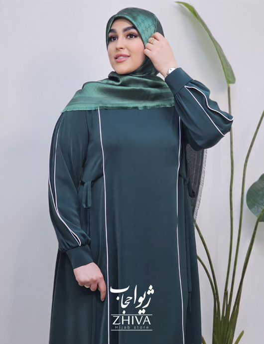 مانتو عبایی ترنم سبز