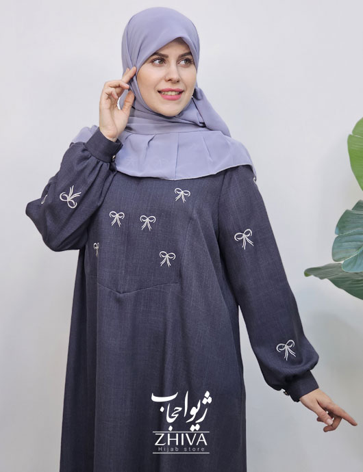 عبا پاپيون گلدوزی نوك مدادی