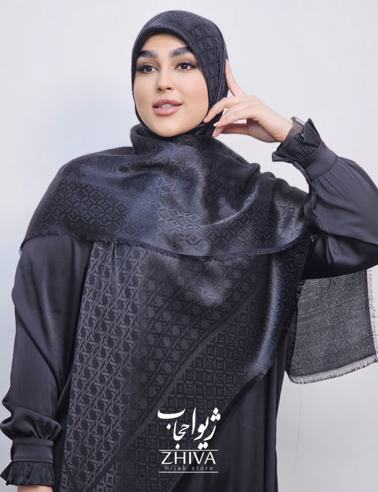 روسری لمه مشكی كد 10