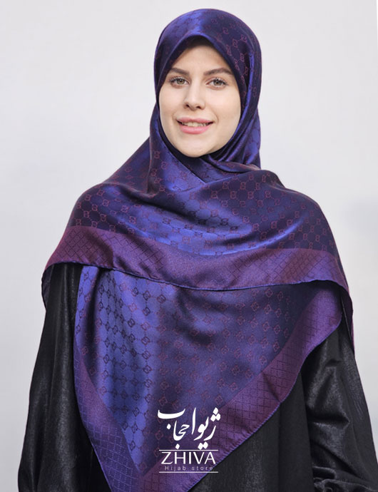 روسری لمه سرمه ای قواره120 كد 1