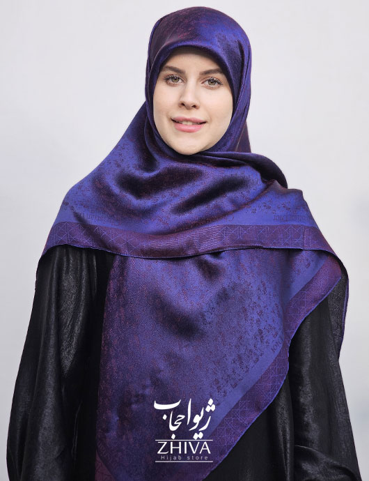 روسری لمه سرمه ای قواره120 كد 4