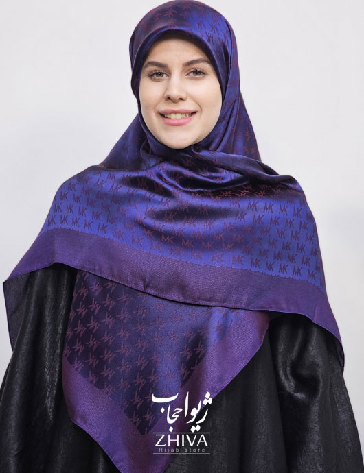 روسری لمه سرمه ای قواره120 كد 7