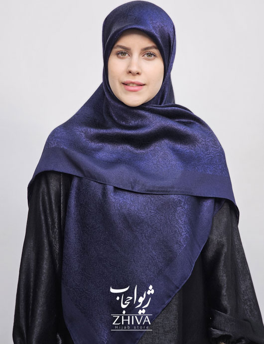 روسری لمه سرمه ای قواره120 كد 8